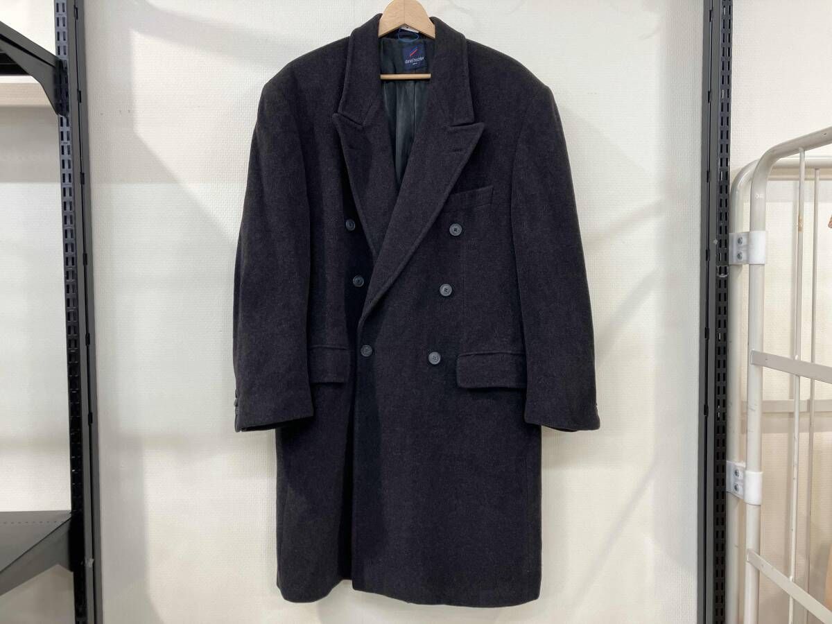 DANIEL HECHTER ダニエルエシュテル カシミヤミックスウールチェスターコート ブラック 黒 内側ダメージあり