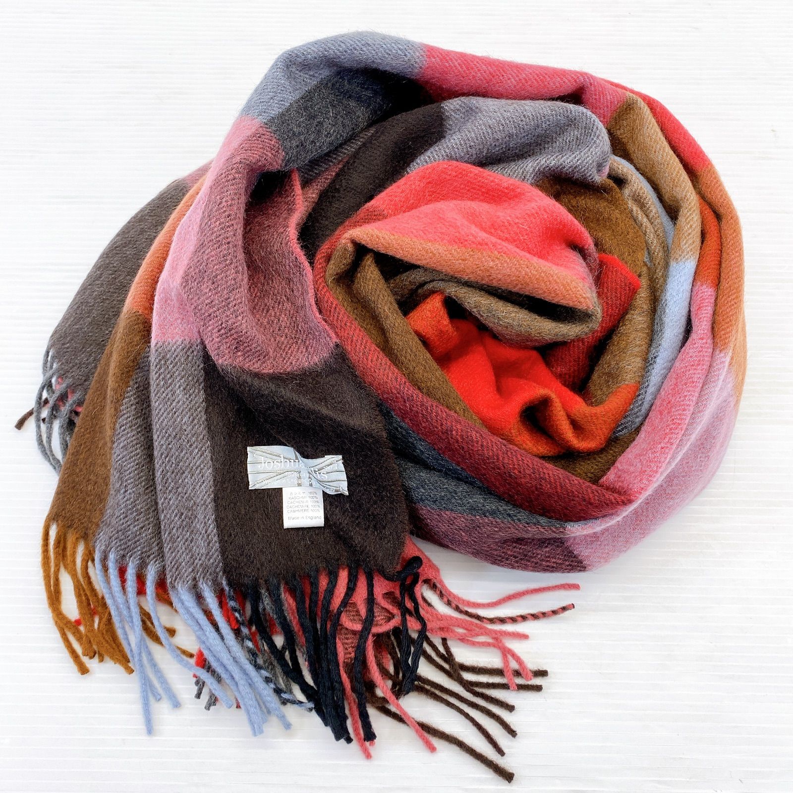 JoshuaEllis ジョシュアエリス カシミア 大判 ストール チェック