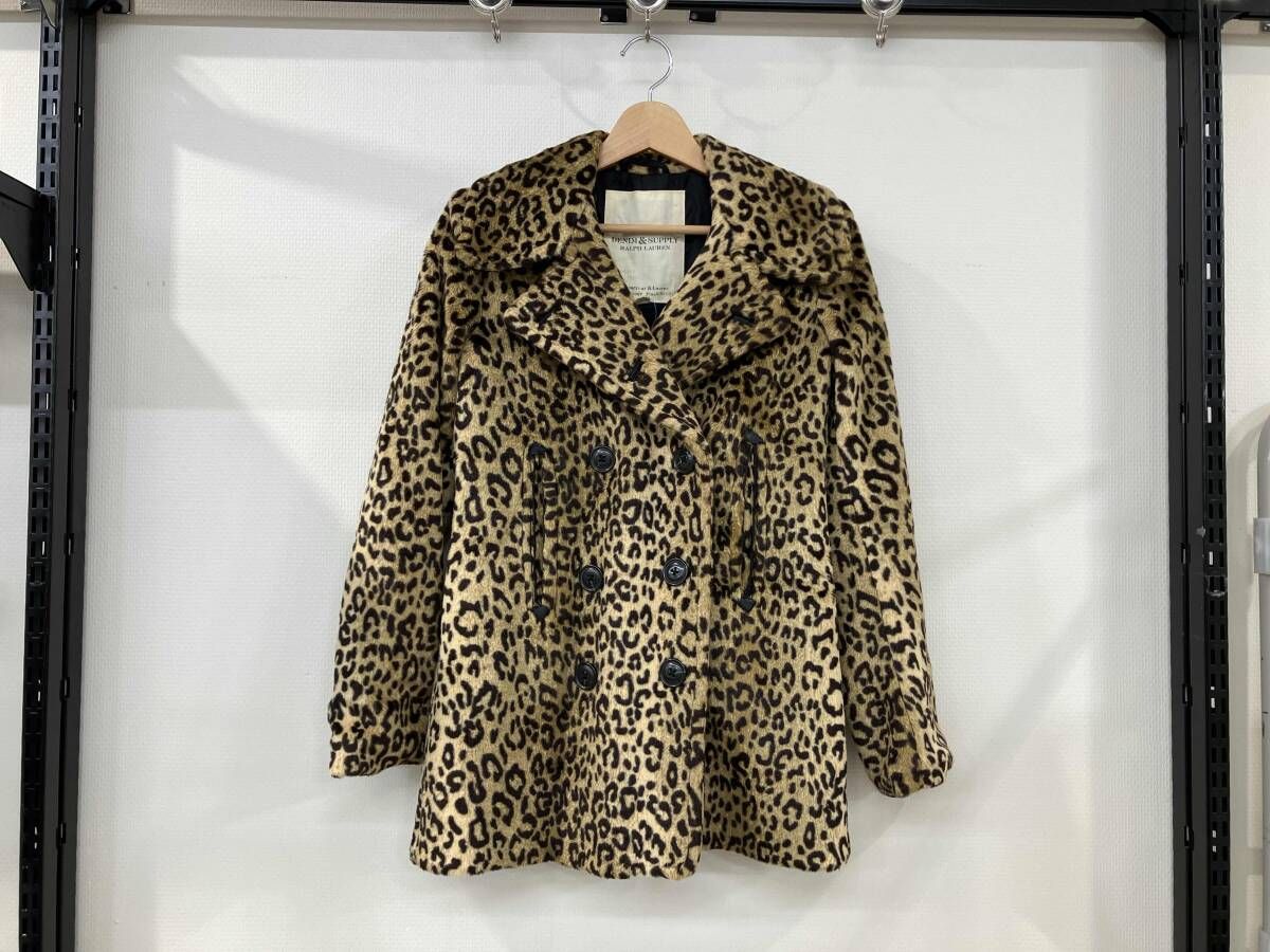 RALPH LAUREN DENIM&SUPPLY フェイクファーコート サイズXS ヒョウ柄