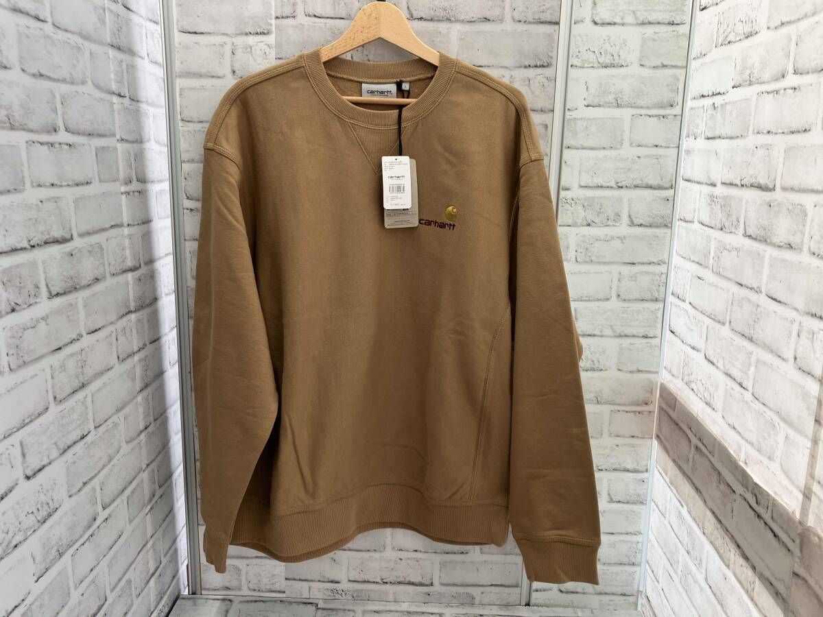 Carhartt SCRIPT SWEAT スウェット Lサイズ カーハート アメリカンスプリクト ロゴ ベージュ 1025475 24 F