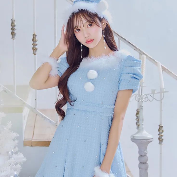 sugar 水色 サンタコスプレ衣装 サンタコスプレ ブルー シュガー 青・ブルー サンタコスプレ 通販