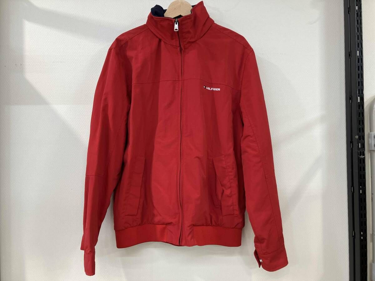 TOMMY HILFIGER トミーヒルフィガー ジップアップセーリングジャケット L レッド ナイロン ポリエステル ポリウレタン 中国製 C81 7857270