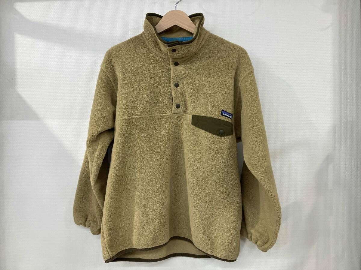 Patagonia パタゴニア シンチラ フリースジャケット スナップボタン メンズ サイズS カーキ ポリエステル ニカラグア製