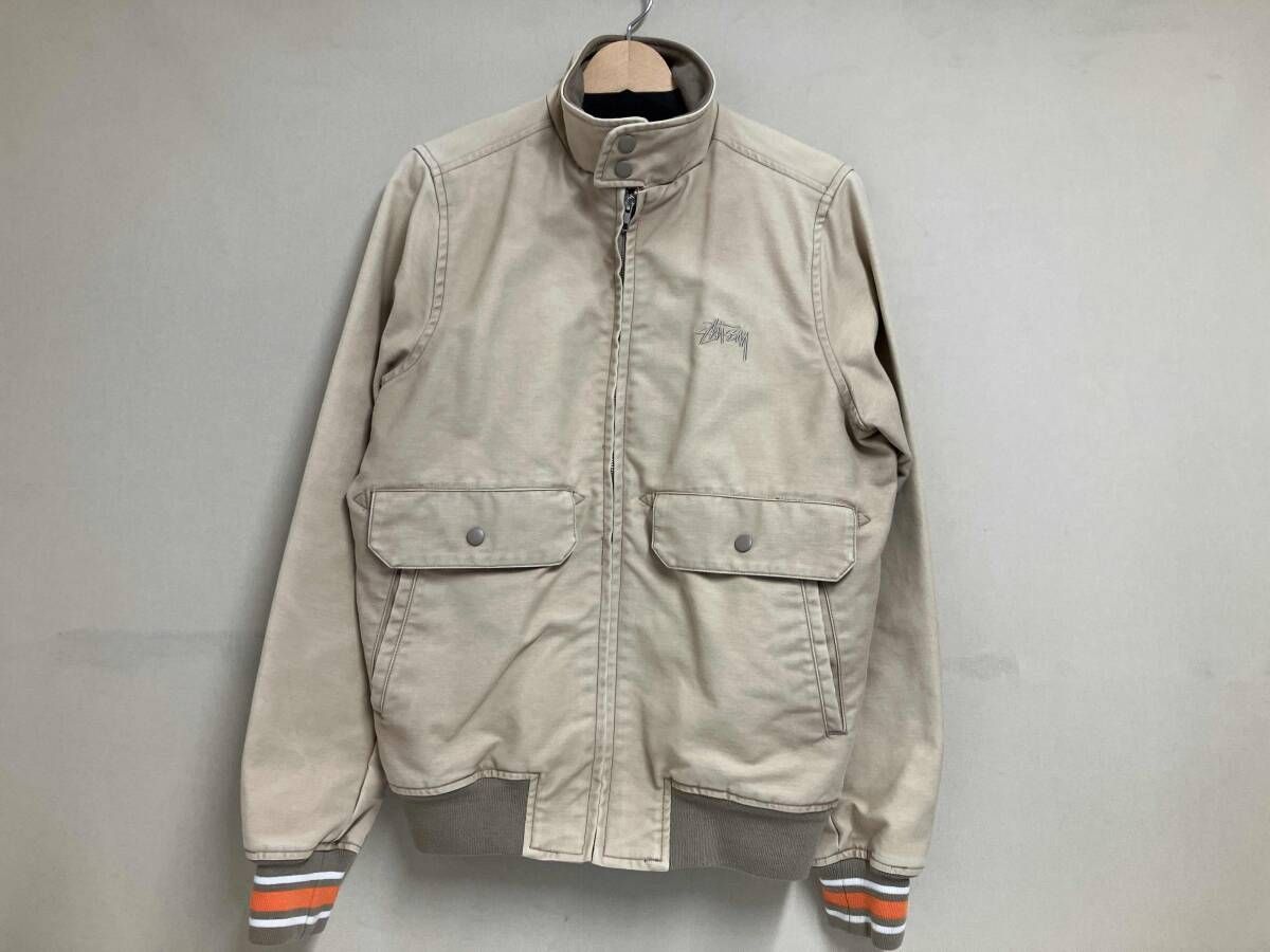 STUSSY ステューシー ジャケット A-2 G-1刺繍ロゴ Sサイズ ベージュ