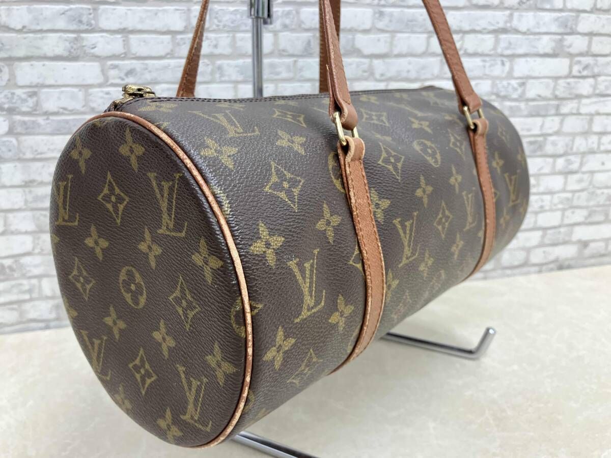 鑑定書付 LOUIS VUITTON ルイヴィトン モノグラム パピヨン 30 筒型 