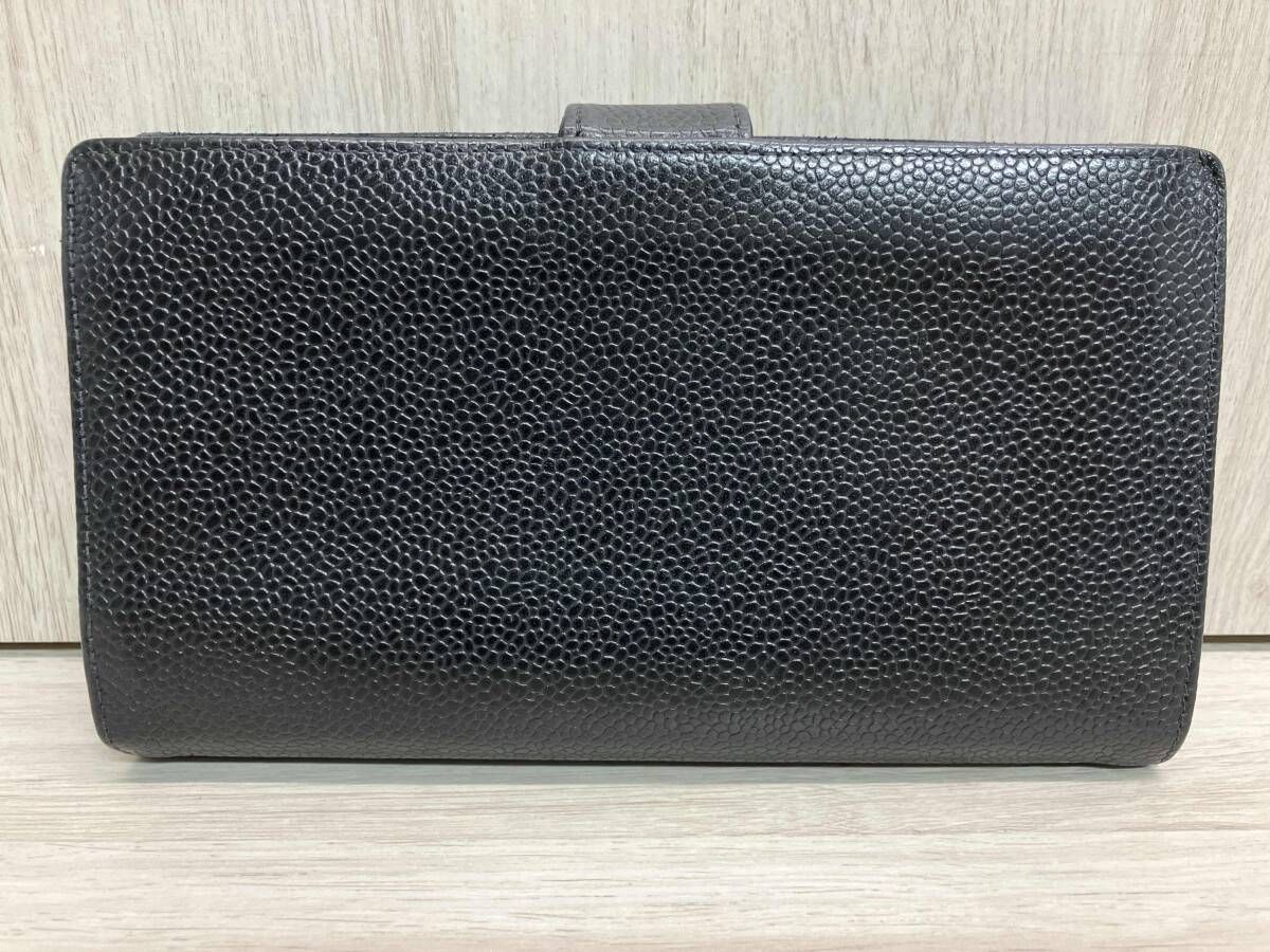 二つ折りミディアム財布 ブラック