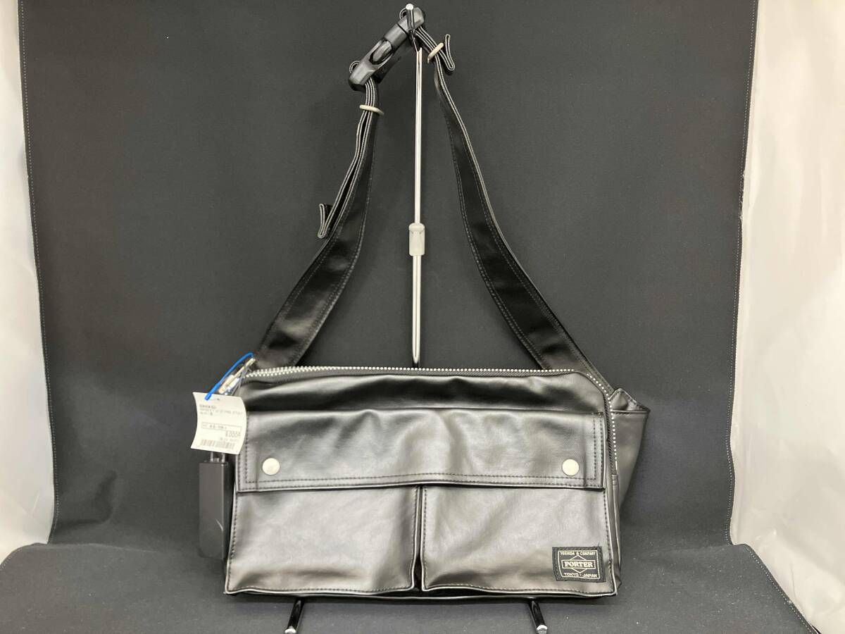 PORTER ポーター 吉田カバン STYLEWAIST BAG フリースタイル ボディバッグ ウエストポーチ ブラック 黒 レザー 革