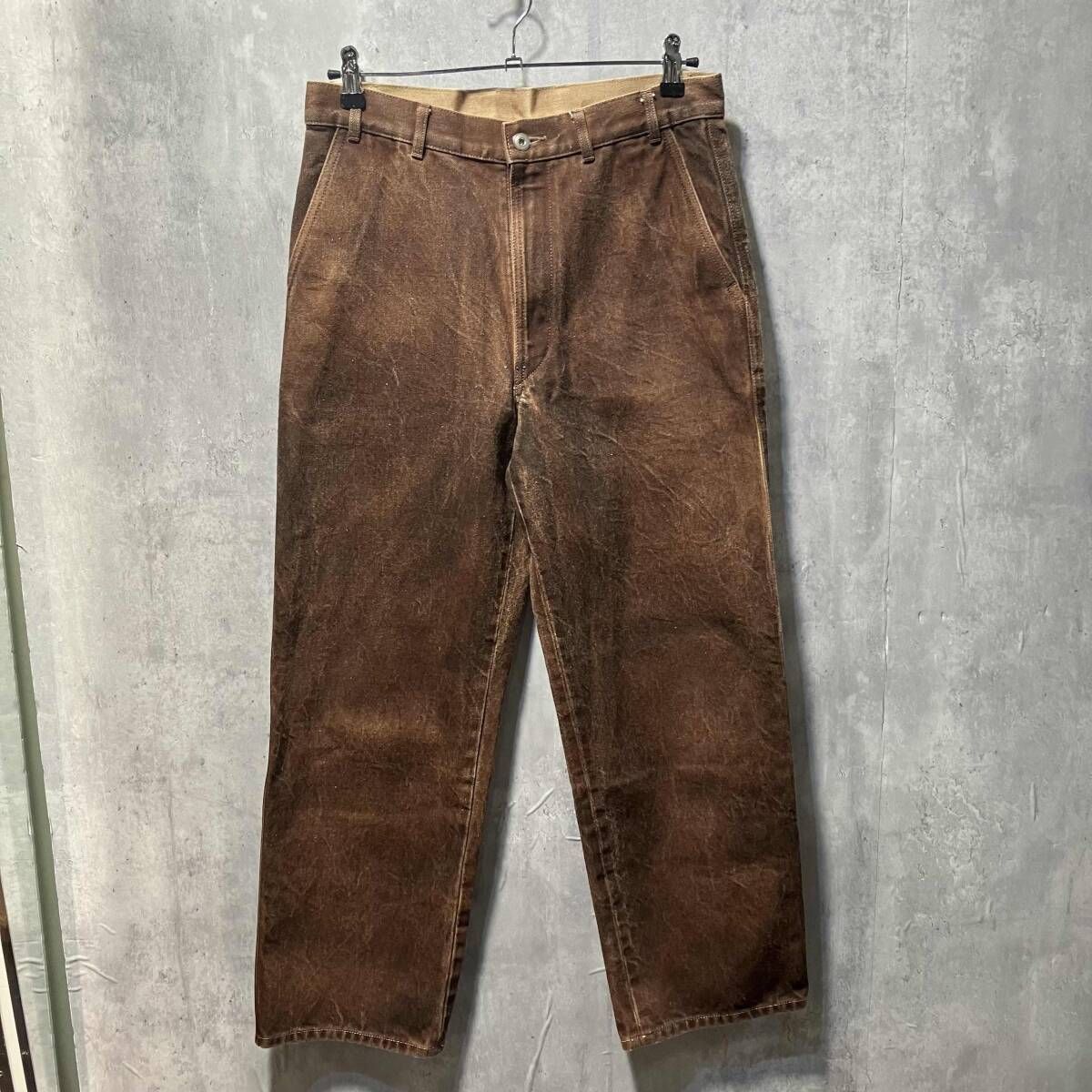 ISSUE THINGS TYPE 68 SPRAYED ロングパンツ サイズ1 ブラウン イシューシングス