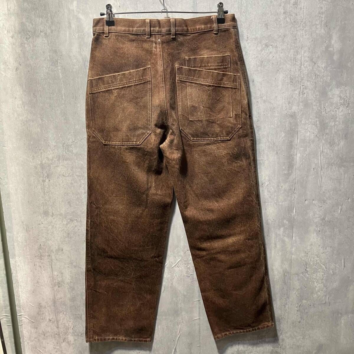 ISSUE THINGS TYPE 68 SPRAYED ロングパンツ サイズ1 ブラウン イシューシングス