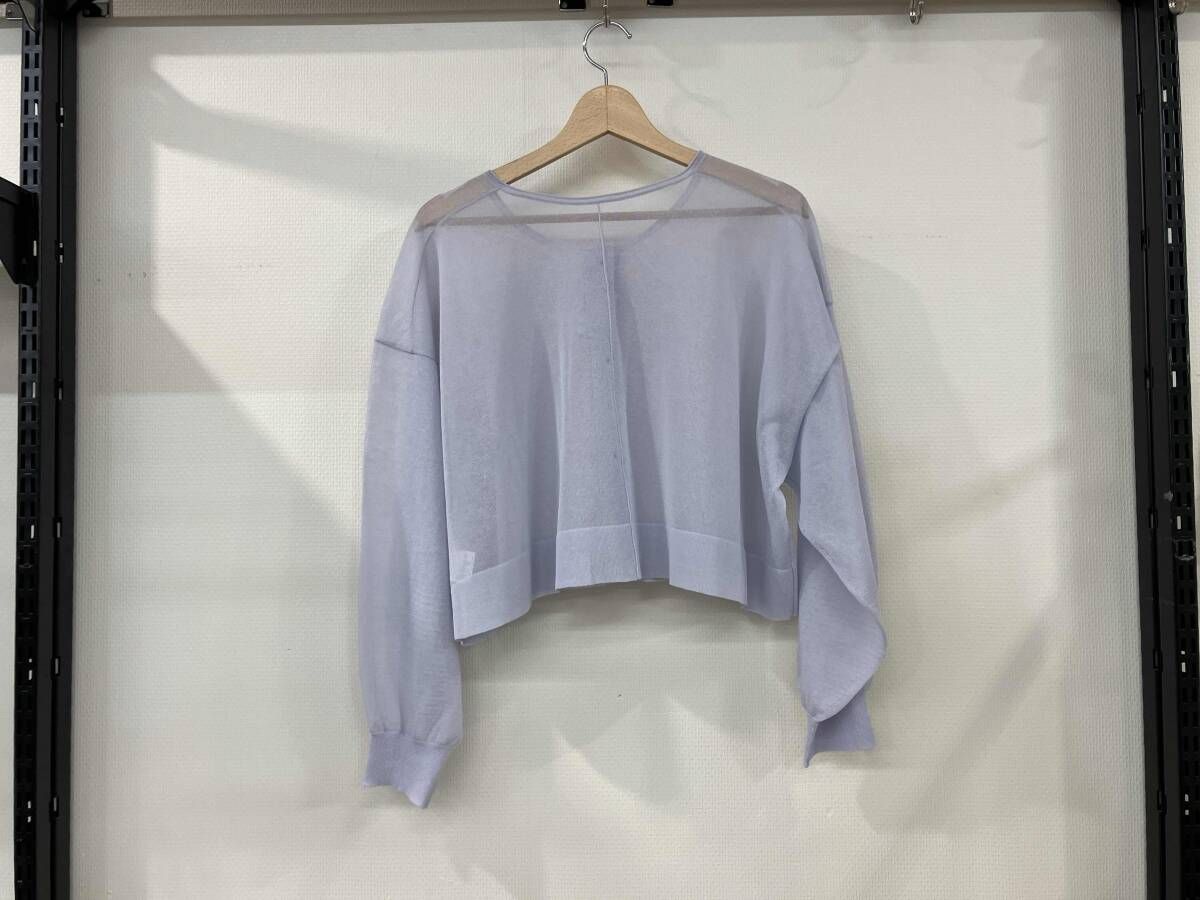 IENA イエナ FILMY COTTONカーディガン 長袖カーディガン サイズF 25-080-900-3430-3-0 紫 パープル レディース シアー