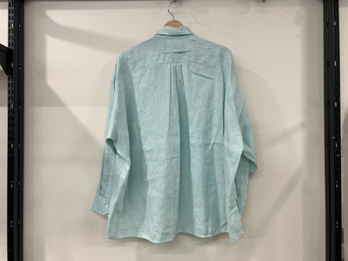 TICCA ティッカ スクエアビッグシャツ 長袖シャツ ブラウス サイズF ミントグリーン リネン レディース