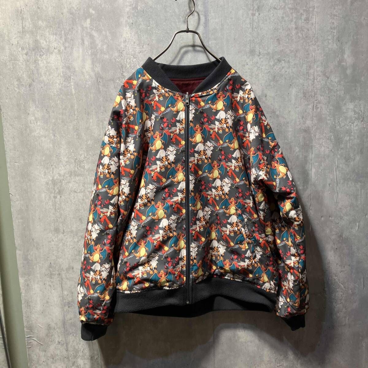 graniph POKEMON ほのおタイプ リバーシブルブルゾン サイズL レッド 柄 グラニフ ポケモン