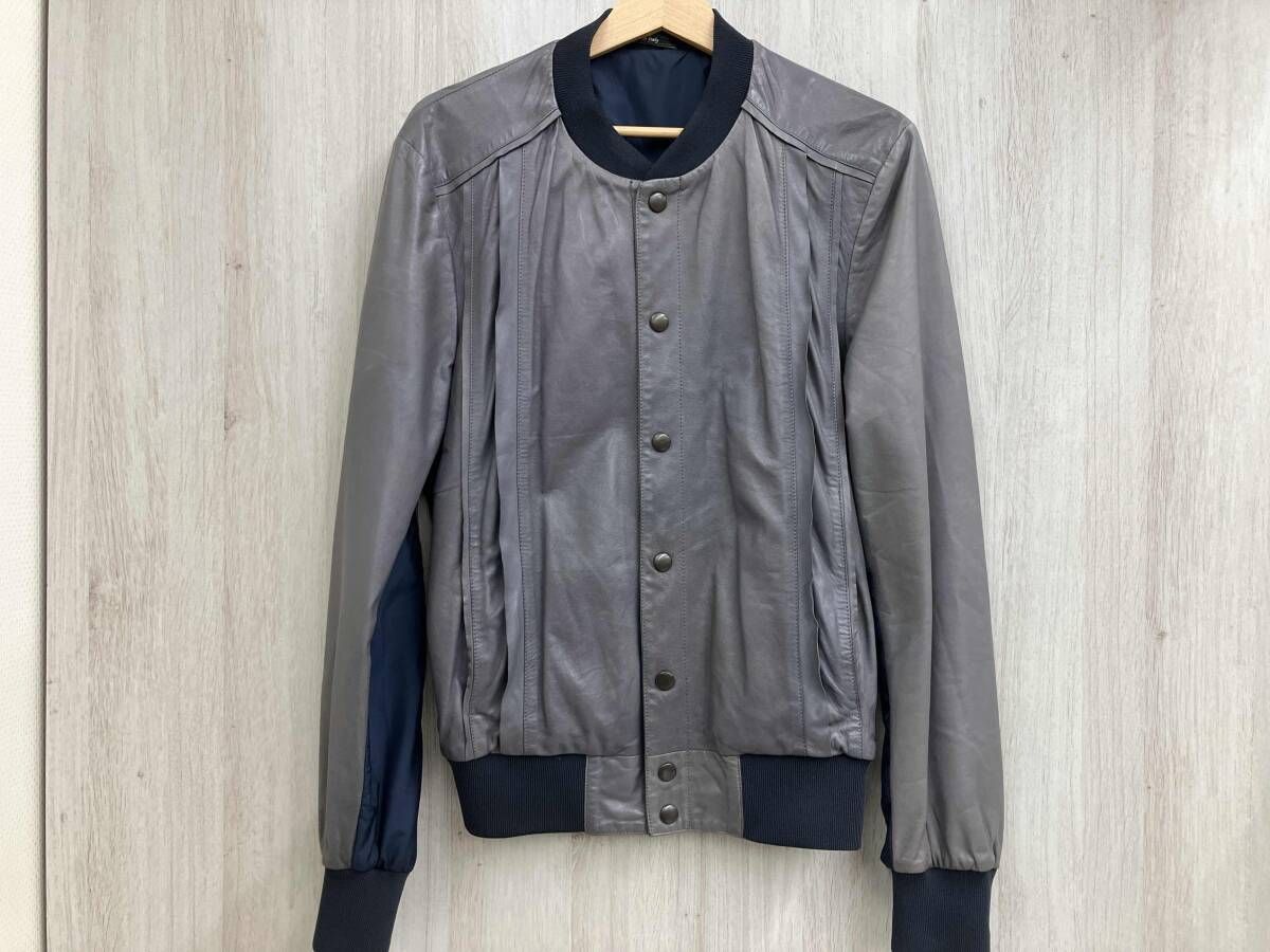 Maison Margiela レザージャケット 上着 ジャンバー グレー 44