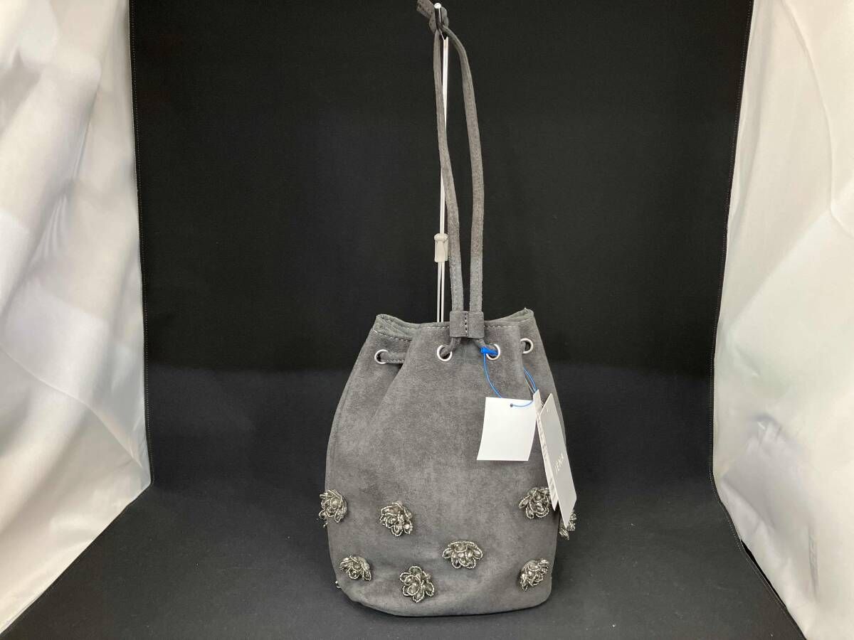 IENA B. イエナ ビジューバッグ mi‑san サイズF グレー ポリエステル