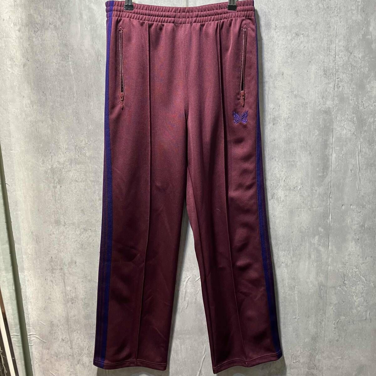 NEEDLES TRACK PANT POLY SMOOTH WIDE RED サイズS レッド ニードルス