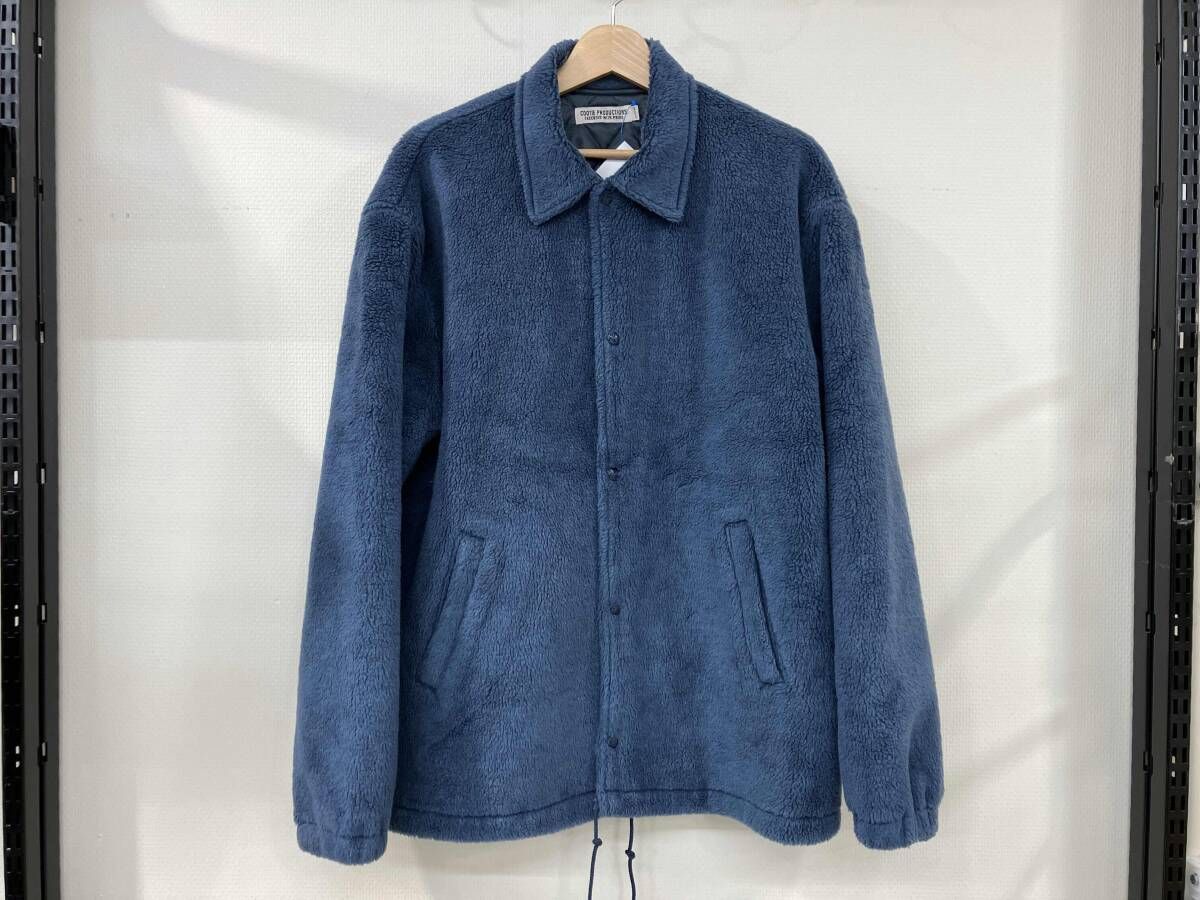 COOTIE クーティー Boa Coach Jacket ボアコーチジャケット スナップボタン サイズXL ブルー アクリル ポリエステル 中国製