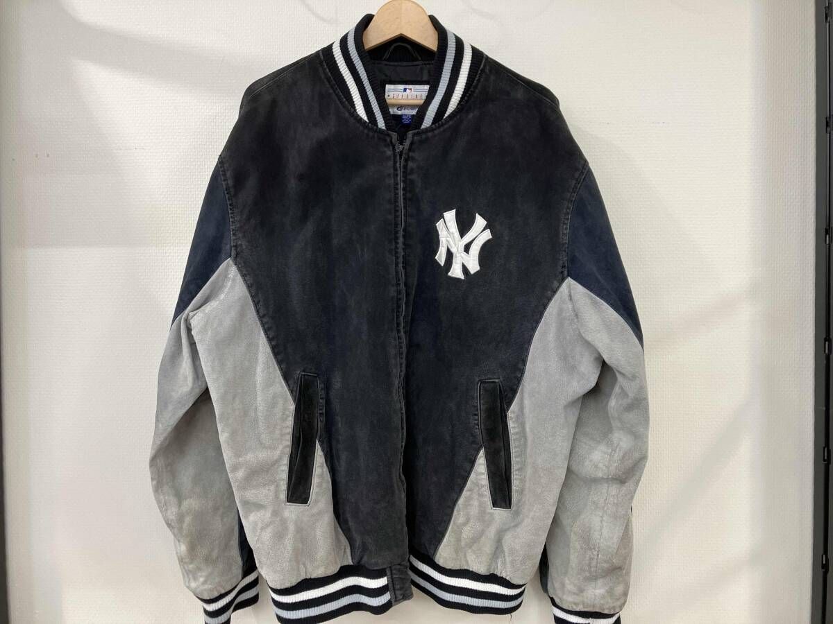 G-III ジースリー NYスタジャン レザースタジャン レザージャケット ニューヨークヤンキース XLサイズ 90 s～00 s 90年代
