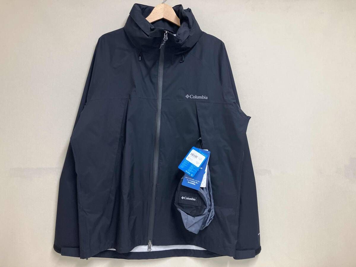 タグ 袋付き Columbia コロンビア マウンテンパーカー 125 PM 0935 OMNI TECH Lサイズ ブラック アウトドア