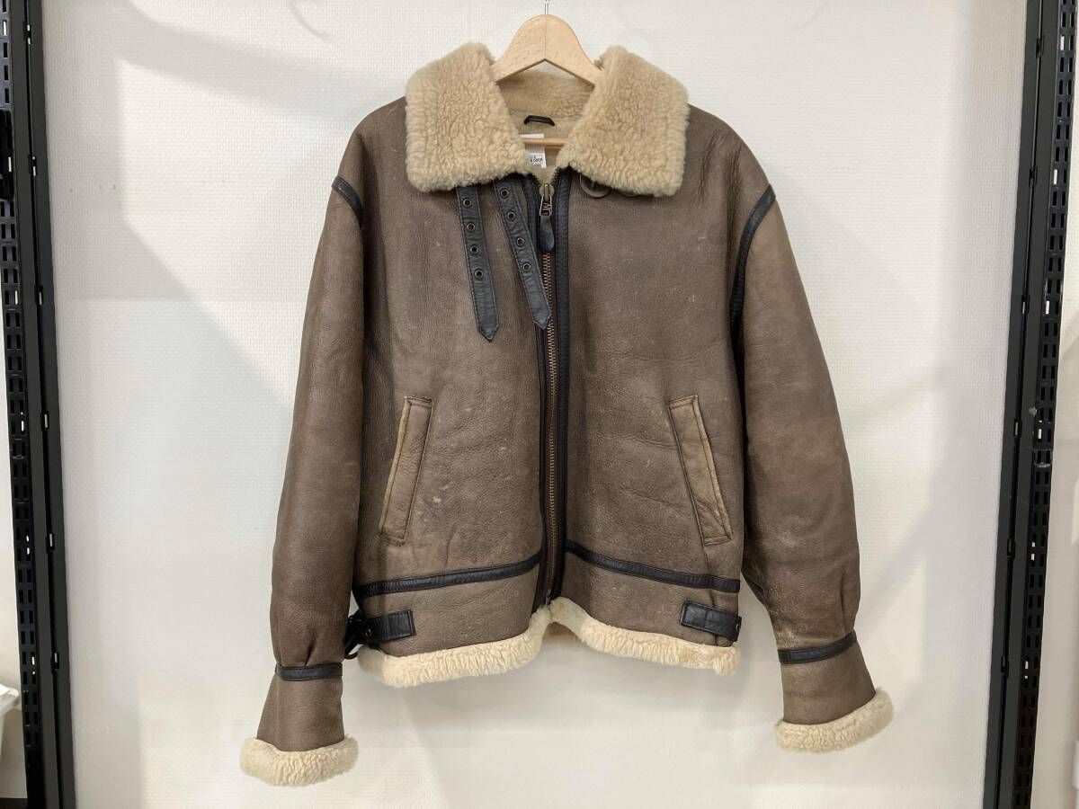 LORD ANTHONY ロードアンソニー フライトジャケット ムートンジャケット B-3 L 使用感あり 汚れ有り 古着 メンズ アウター