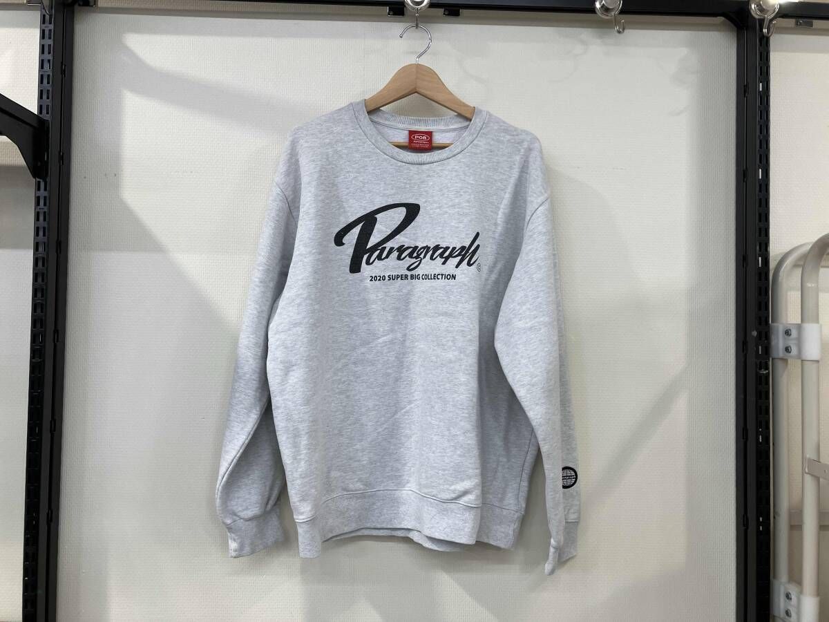 Paragraph パラグラフ 2020 SUPER BIG COLLECTION スウェット トレーナー サイズ不明 灰色 グレー コットン メンズ 裏起毛 韓国製