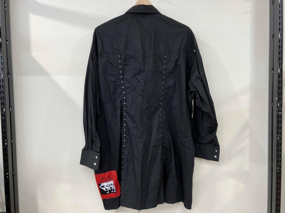 diesel ディーゼル ホックデザイン ポプリンシャツ スタッヅ 黒 ブラック サイズ XS 170 レディース 97 綿 3 ポリウレタン