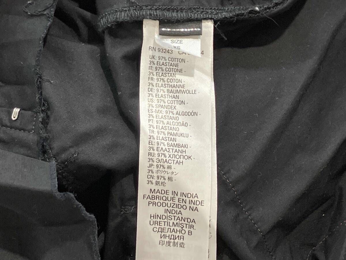  diesel ディーゼル ホックデザイン ポプリンシャツ スタッヅ 黒 ブラック サイズ XS 170 レディース 97 綿 3 ポリウレタン 長袖 シャツ ブラウス