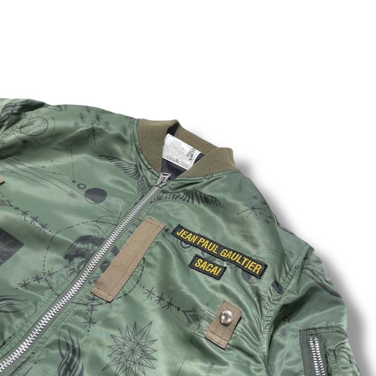 21aw sacai×Jean Paul GAULTIER tattoo print bomber jacket タトゥー