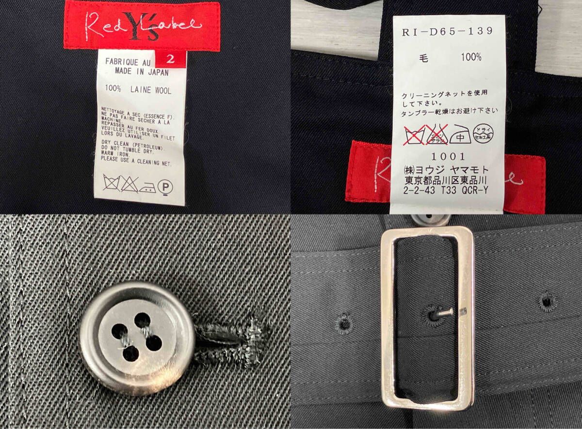  y s Red Label オーバーオール オールインワン Wool Salopette RI D 65 139 BLACK ARCH I VE ワイズレッドレーベル その他 パンツ