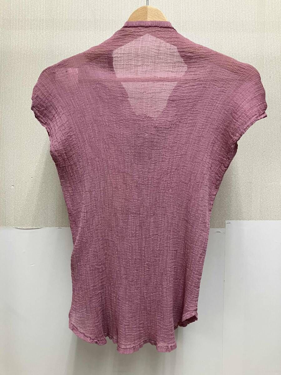 me ISSEY MIYAKE ミーイッセイミヤケ レディース ノースリーブブラウス ピンク サイズフリー