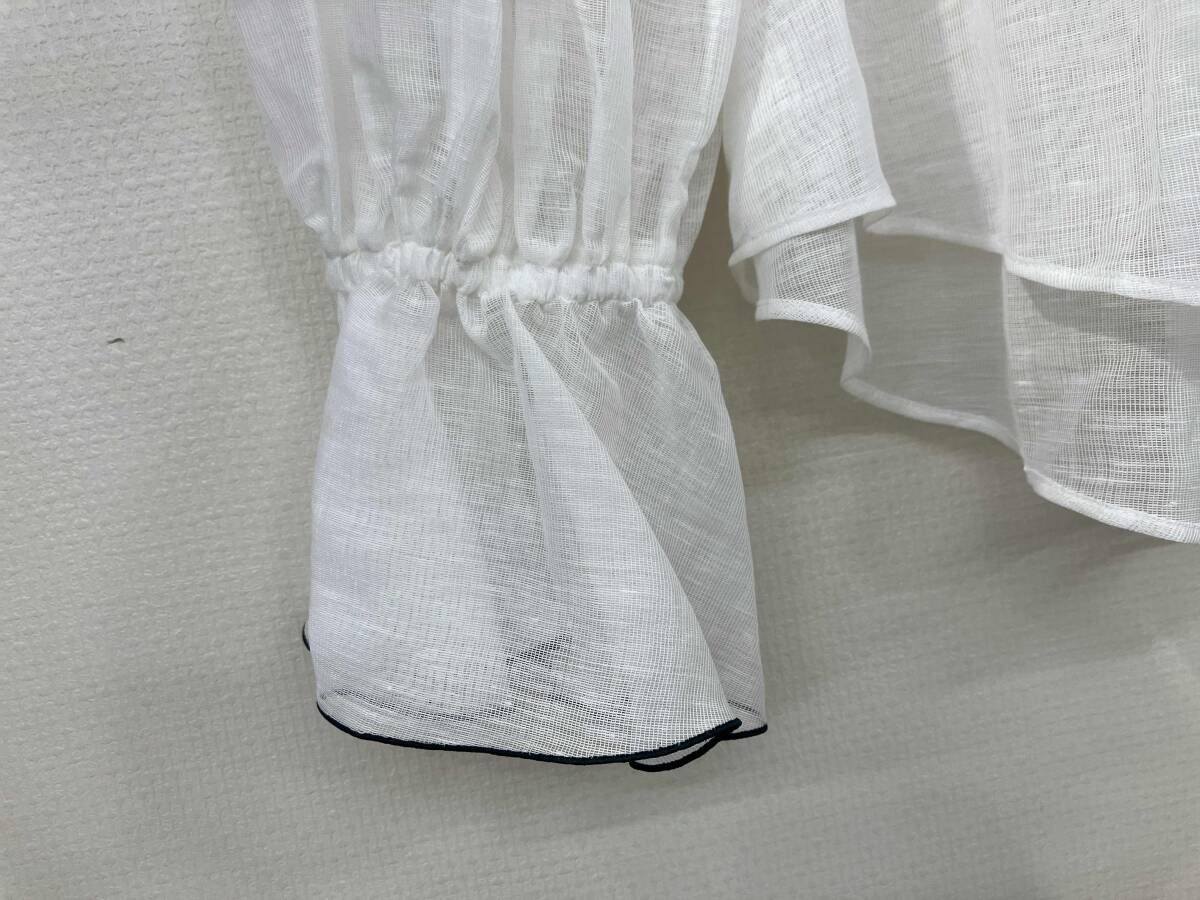 IENA イエナ B リネン混シアーブラウス 長袖シャツ サイズF 25 051 900 5100 2 0 白 ホワイト リネン ポリエステル レディース 速乾素材 セーター