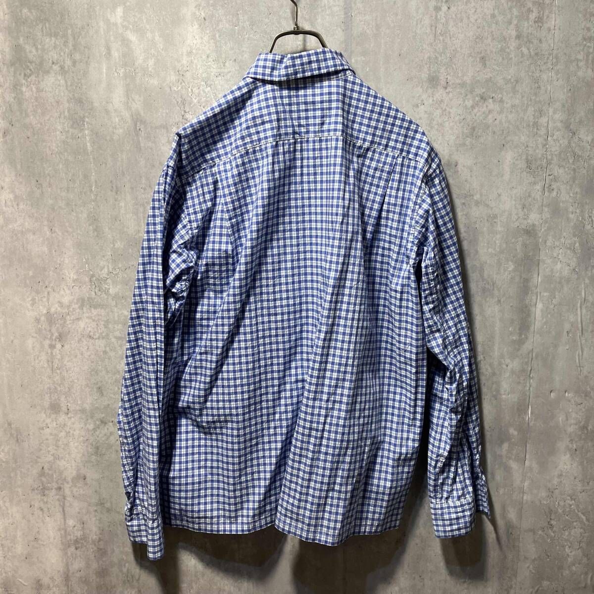 SANS LIMITE ボックス大開衿 長袖シャツ サイズ0 チェック柄 サンリミット