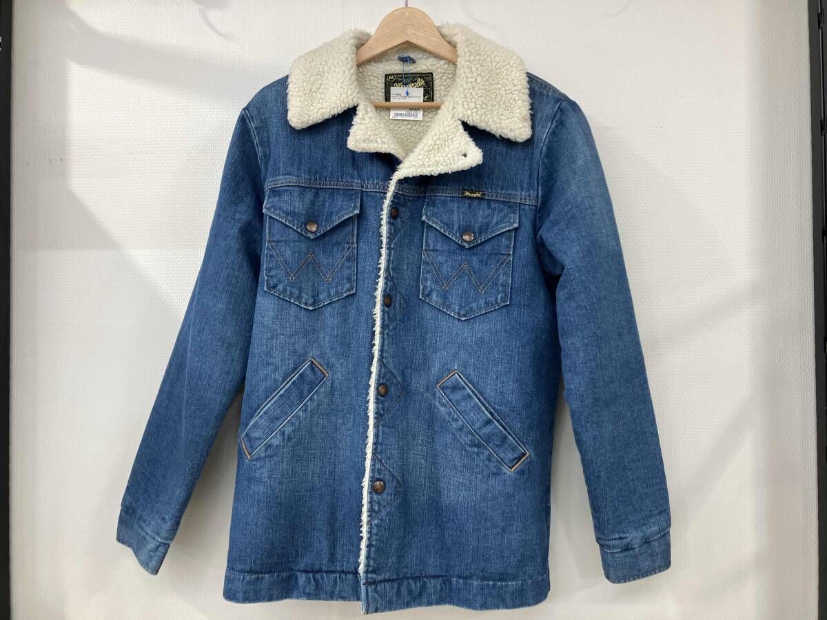 wrangler ラングラー ボアデニムジャケット ランチコート WRANGE COAT ハンドペイント Mサイズ WM 1770