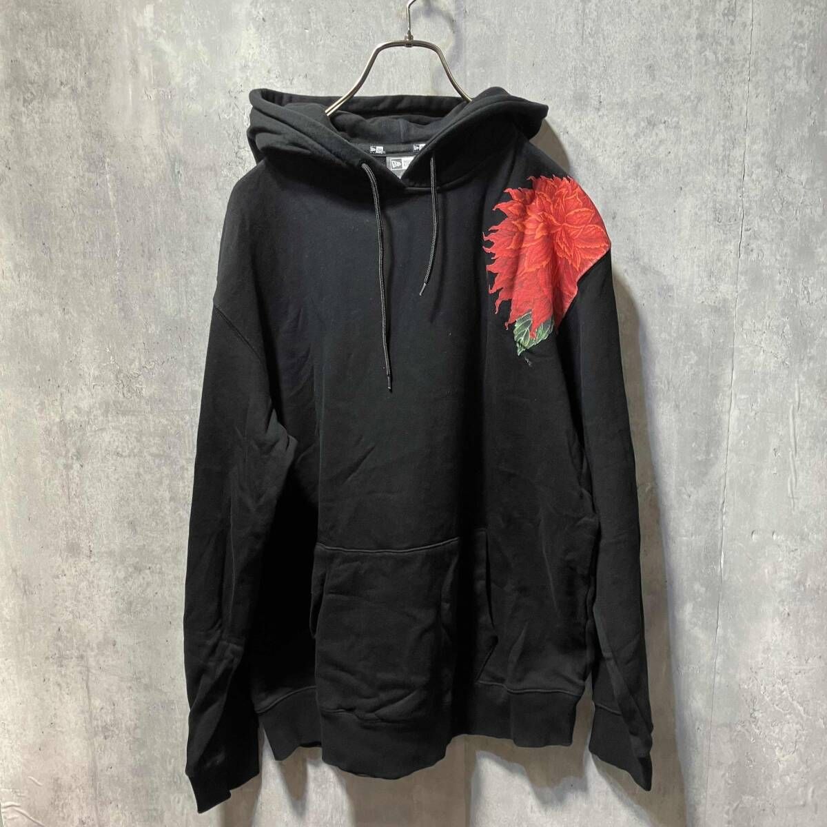 23 ss YOHJI POUR HOMME ERA SWT HOODIE HZ T 97 284 サイズXL ブラック ヨウジヤマモトプールオム ニューエラ