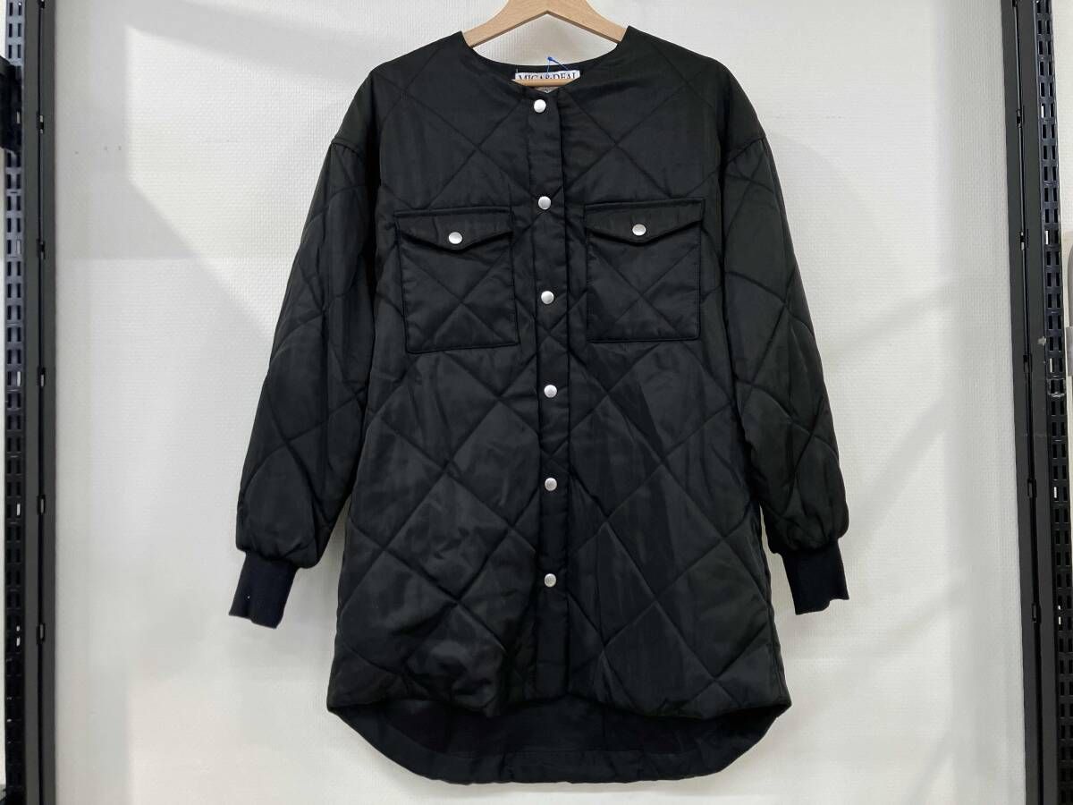 MICA-DEAL マイカ＆ディール 中綿キルティングノー コート サイズフリー ブラック 黒 ポリエステル アクリル 中国製