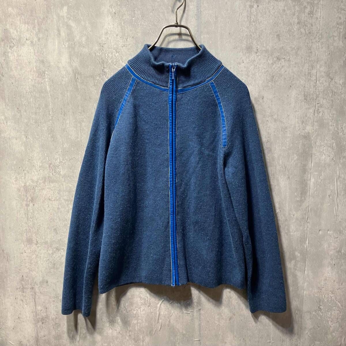 PENDLETON パイピングドライバーズニット サイズL ブルー ペンドルトン