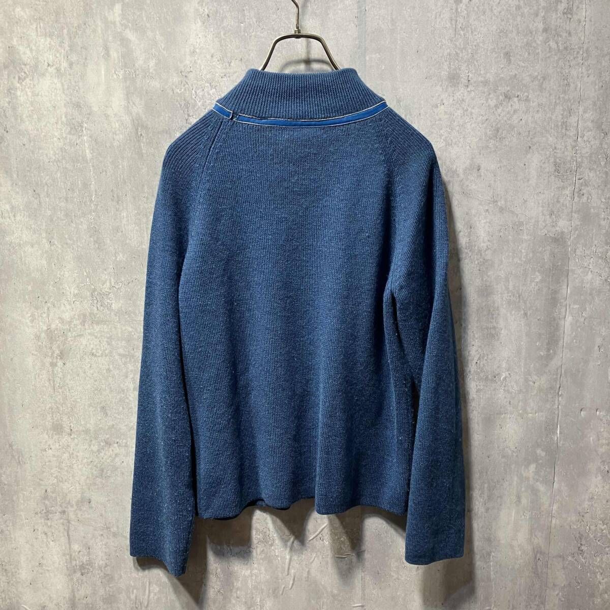 PENDLETON パイピングドライバーズニット サイズL ブルー ペンドルトン