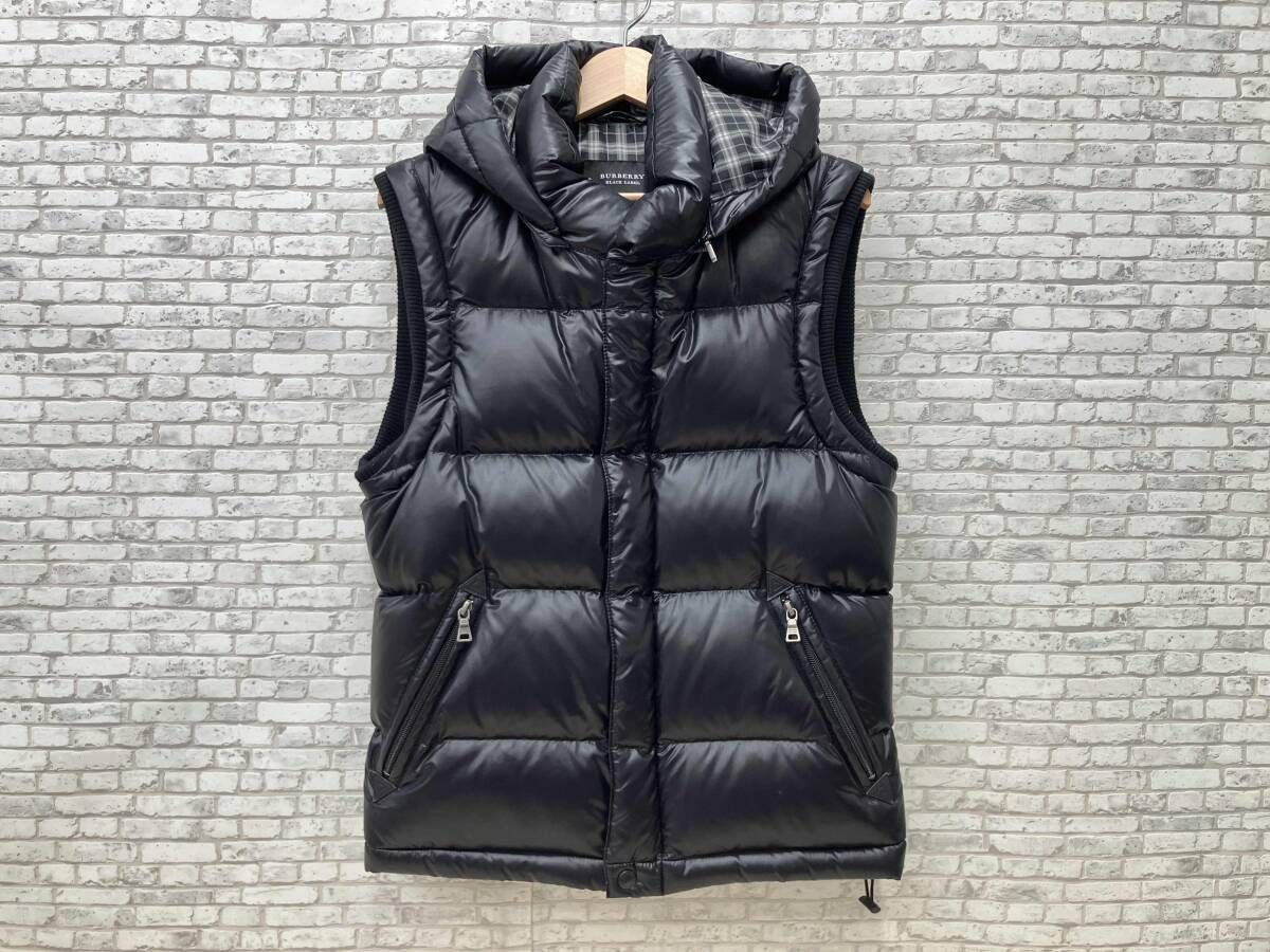 BLACK LABEL バーバリーブラックレーベル ダウンベスト D 1 F 10-209-09 サイズM ブラック