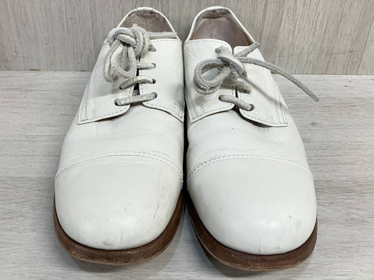 JUNYA WATANABE COMME des GARCONS 本革 レザー ドレス シューズ ジュンヤワタナベ コムデギャルソン ホワイト レディース XS 靴