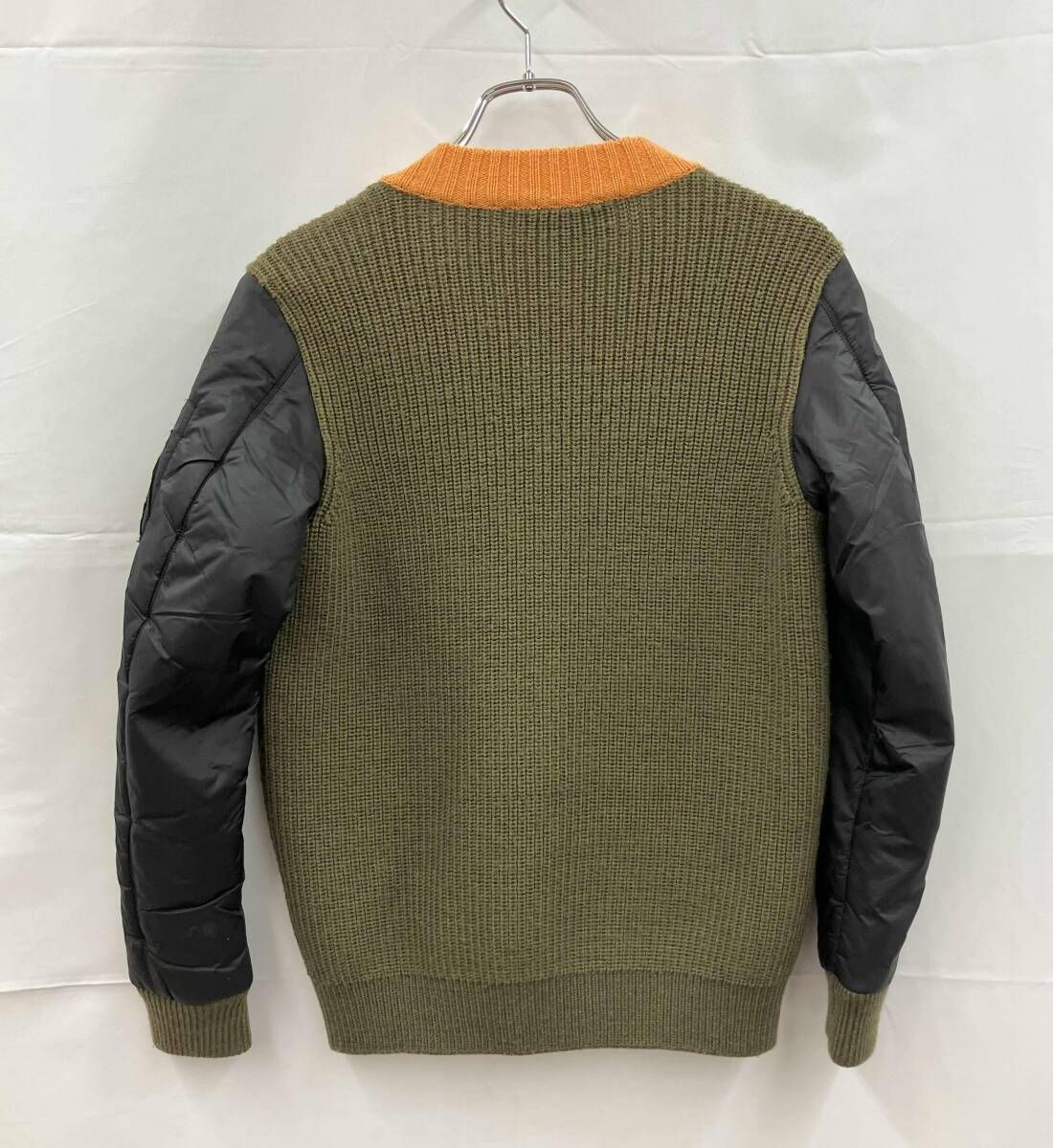 DIESEL ディーゼル ブルゾン ニット切替 ウール混 サイズ12 カーキ 通年