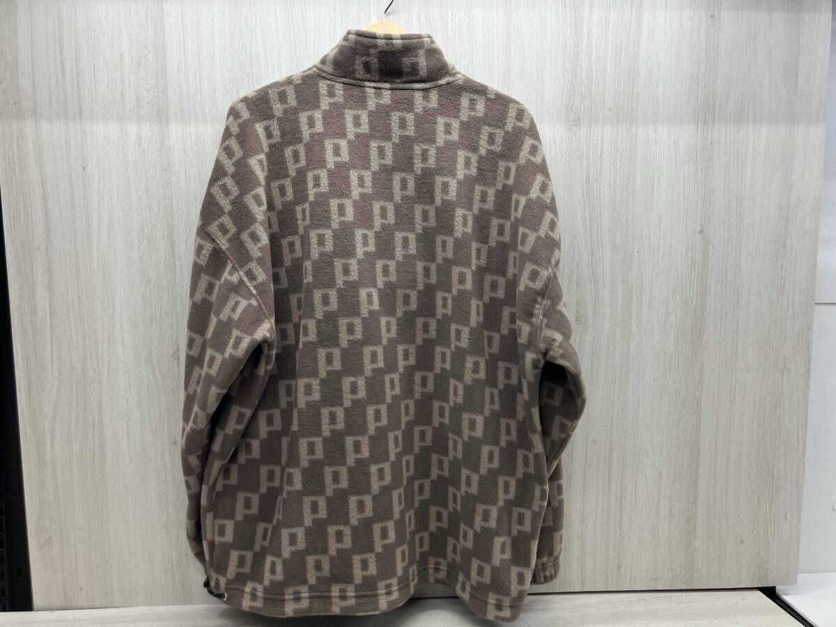 冬 POLAR SKATE ポーラースケート フリース ハーフジップ ガラ L 茶