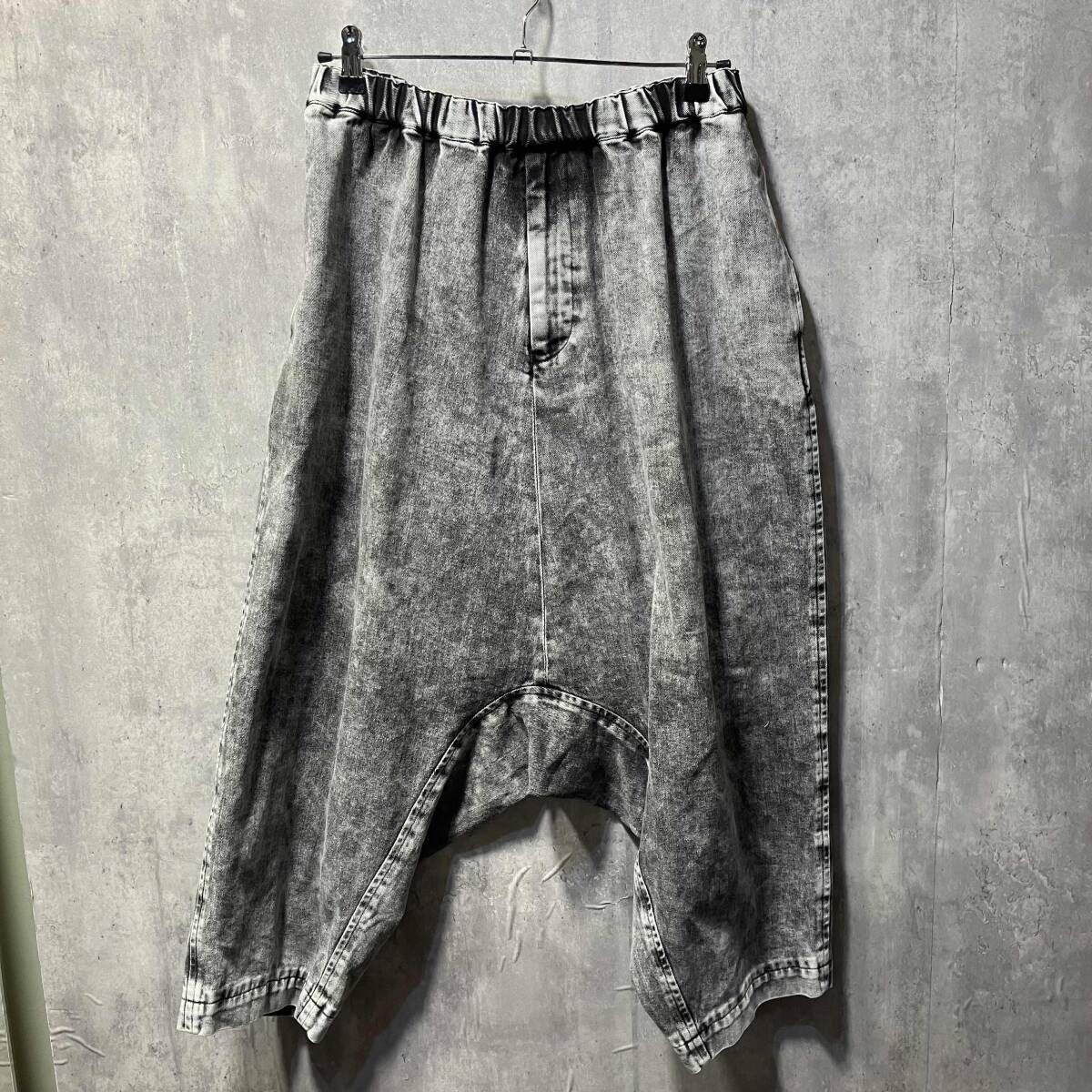 AD 2020 BLACK COMME des GARCONS デニムサルエルパンツ1 E P 014 サイズL グレー系 ブラックコムデギャルソン