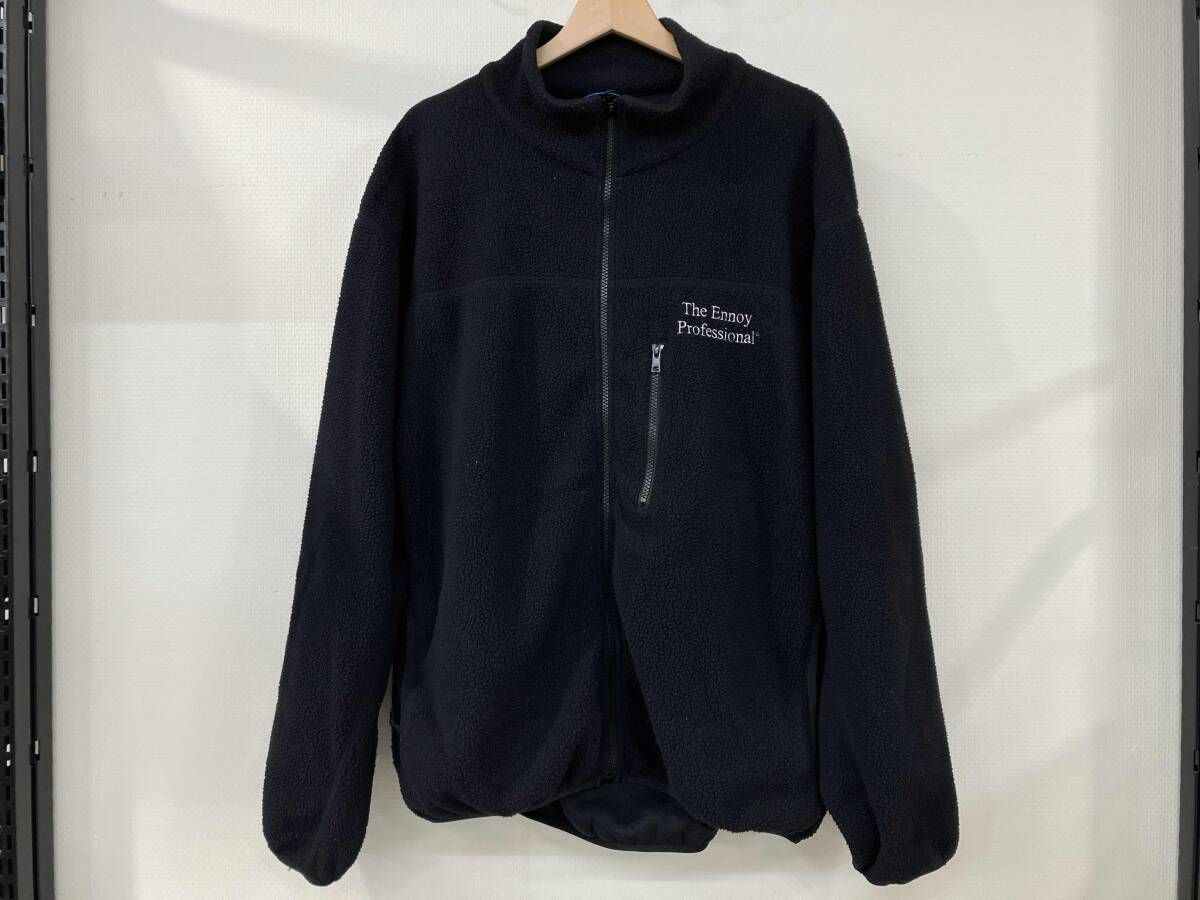 ENNOY エンノイ ポーラテック フリースジャケット ジップアップ サイズXL ブラック 黒 ポリエステル