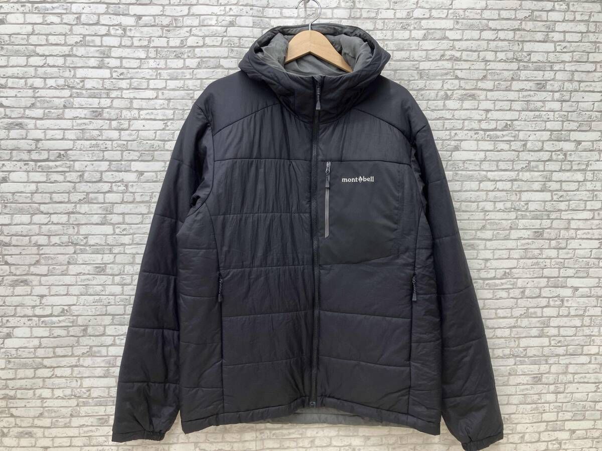 mont-bell モンベル サーマラップ パーカ Men s 1101641 リバーシブル 中綿ブルゾン ナイロン サイズL ブラック×グレー