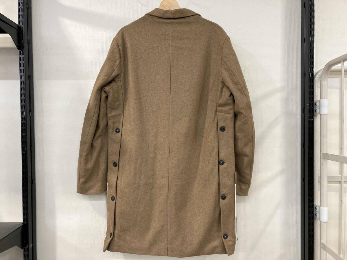 チェスターコート アウター サイズ48 ブラウン 茶色 ウール ナイロン イタリア製 A 20 632 2089
