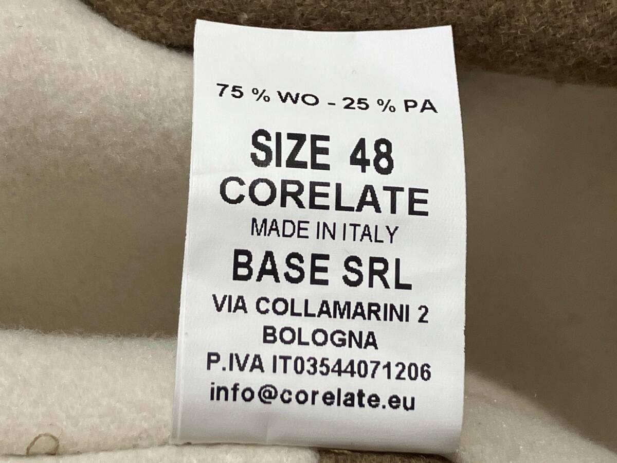  チェスターコート アウター サイズ48 ブラウン 茶色 ウール ナイロン イタリア製 A 20 632 2089 その他 小物