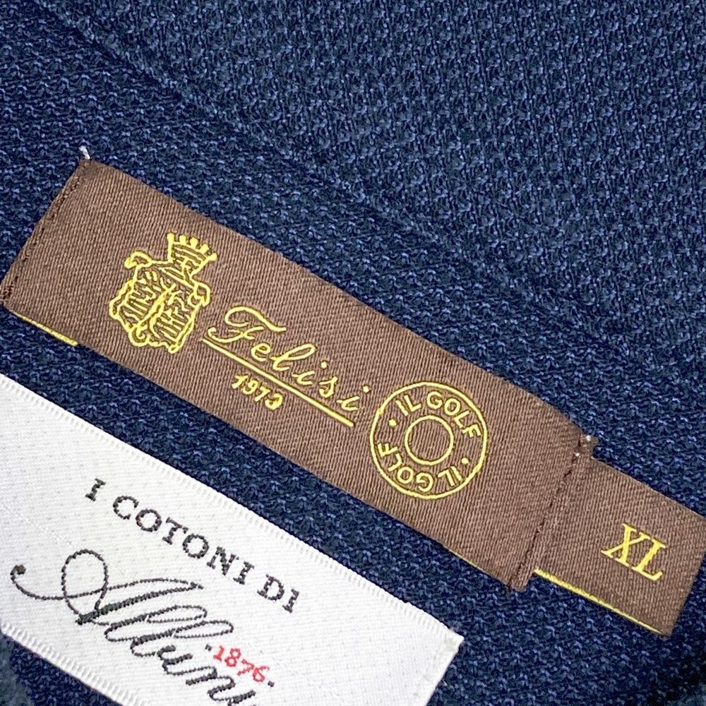サイズ：XL Felisi フェリージ IL GOLF 半袖ポロシャツ ネイビー系