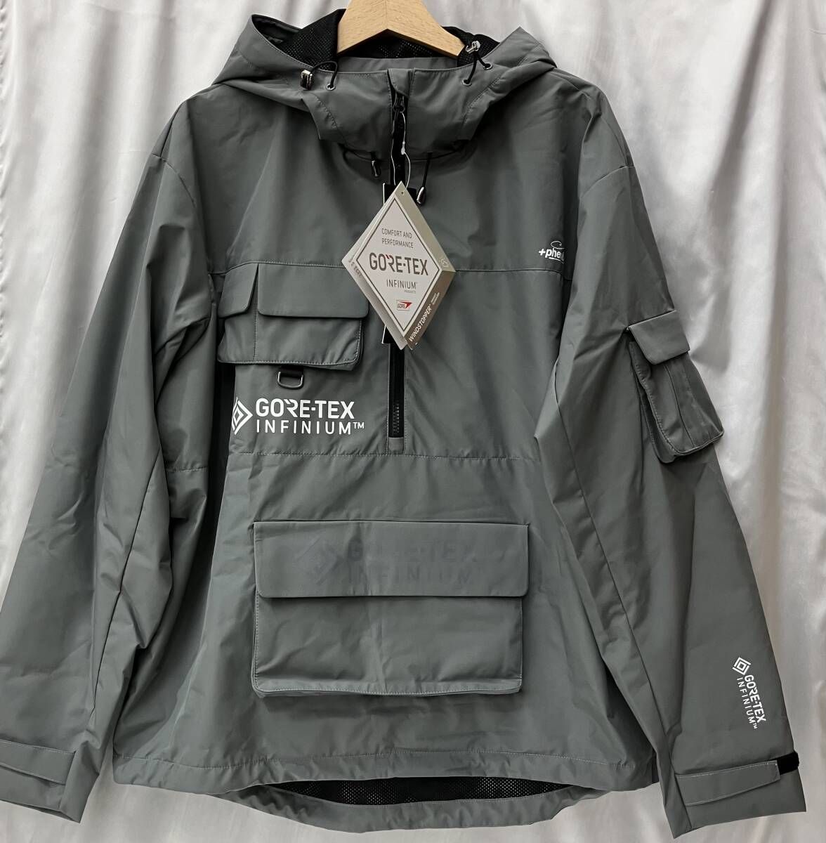 phenix プラスフェニックス GOR E TEX マウンテンパーカー POO 22076 OB メンズ Lサイズ グレー