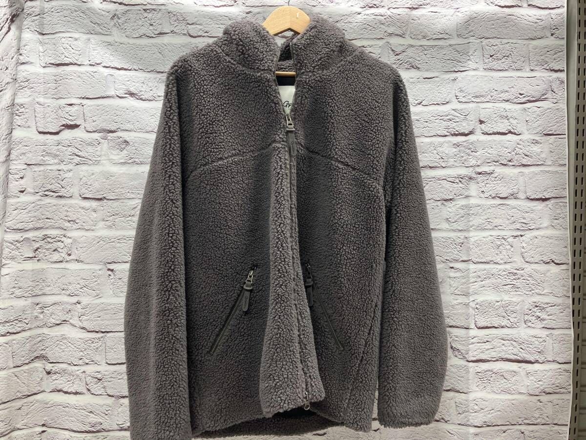 GYMPHLEX フリース 表記サイズM ダークグレー プチプラ 冷房対策