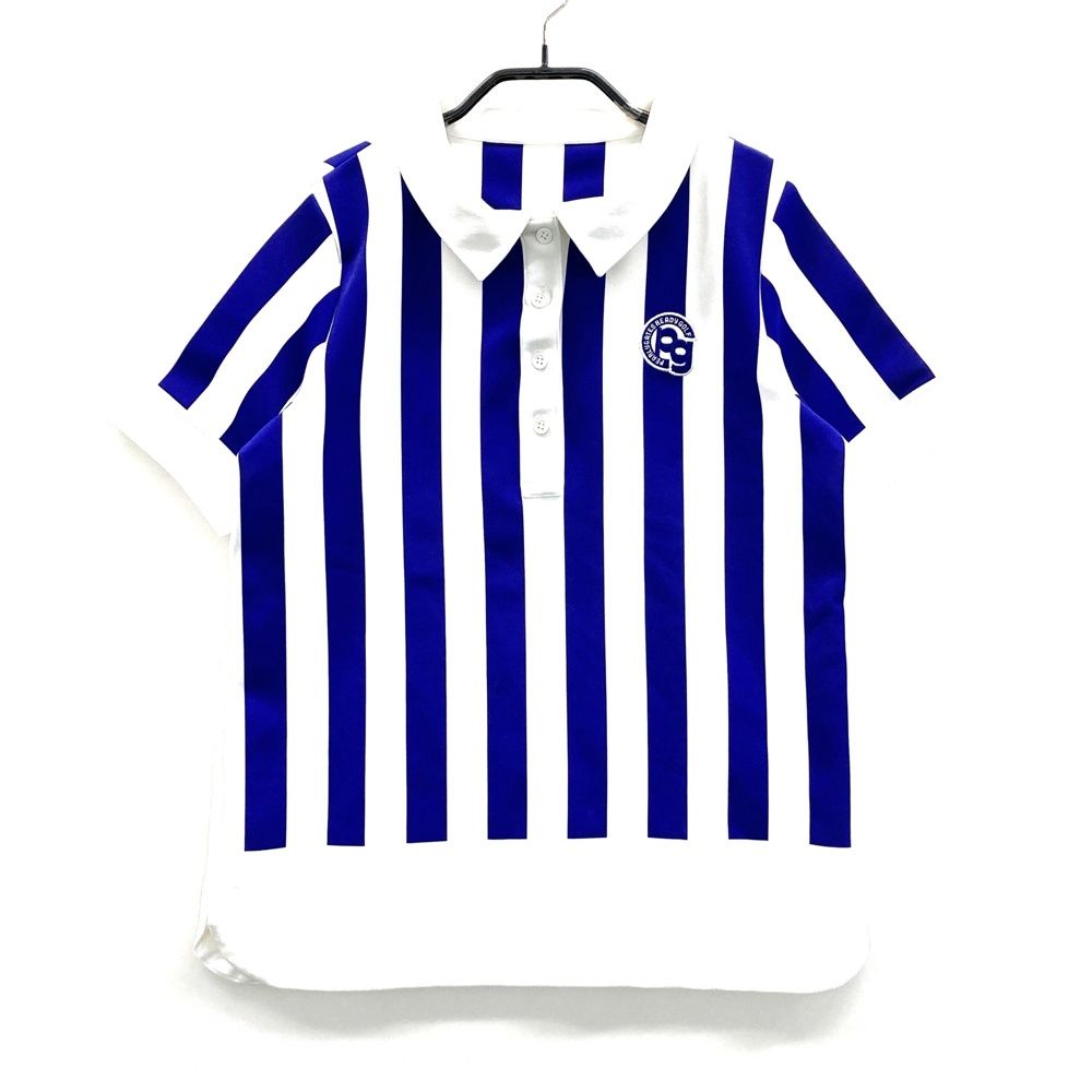 サイズ：1 PEARLY GATES パーリーゲイツ 半袖ポロシャツ ストライプ柄