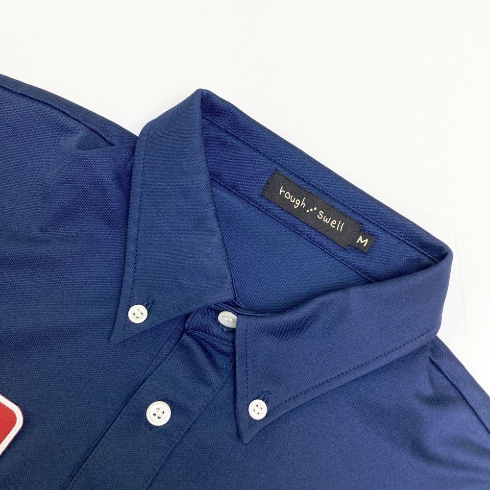 サイズ：M ROUGH&SWELL ラフアンドスウェル 半袖ポロシャツ ボタン